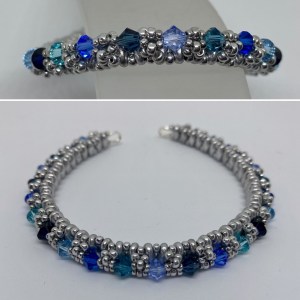 Festival of Lights bracelet in blue - design by Jill Wiseman